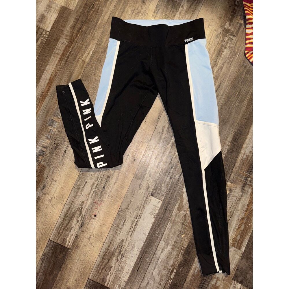 Victoria's Secret PINK Black Blue White Leggings Small